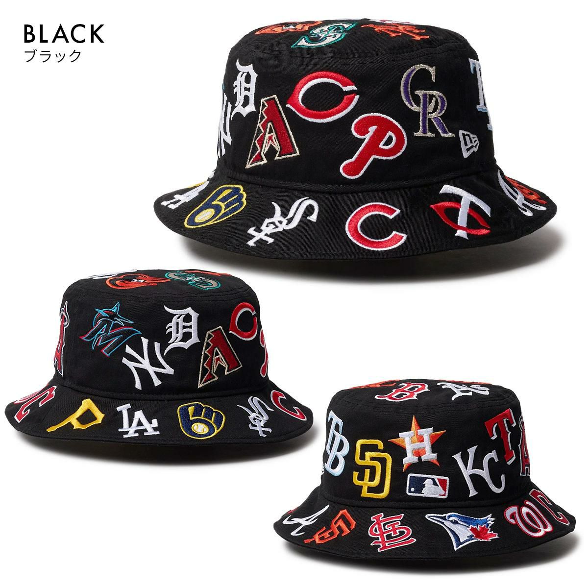 ニューエラ bucket01 all over mlb/バケットハット 帽子 NEW ERA all-over-mlb