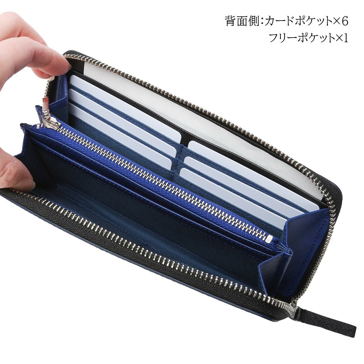 正規取扱店】コムサ・メン コール ラウンド長財布 長財布 L wcm-6753 