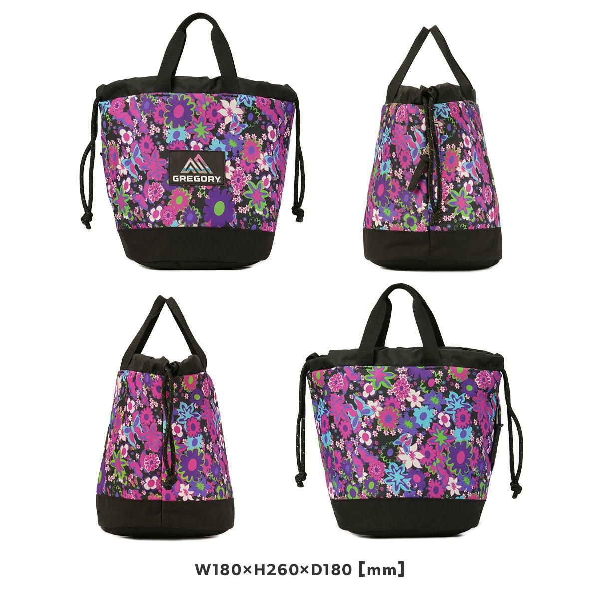 グレゴリー WILD FLOWER PURPLE トートバッグ GREGORY wfp-cinchbag-m
