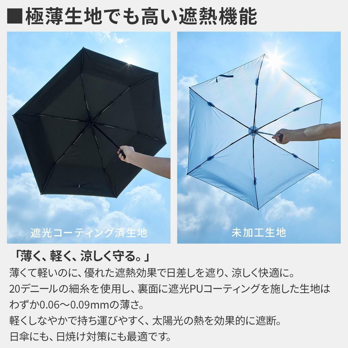 バグスロウ×アンベル ベリカル ヒートブロック 折りたたみ傘 晴雨兼用 自動開閉 AMVEL HEATBLOCK VERYKAL bugSlaw A1569