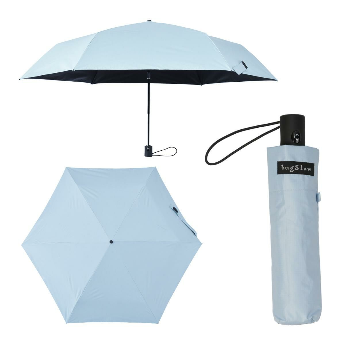 バグスロウ×アンベル ベリカル ヒートブロック 折りたたみ傘 晴雨兼用 自動開閉 AMVEL HEATBLOCK VERYKAL bugSlaw A1569
