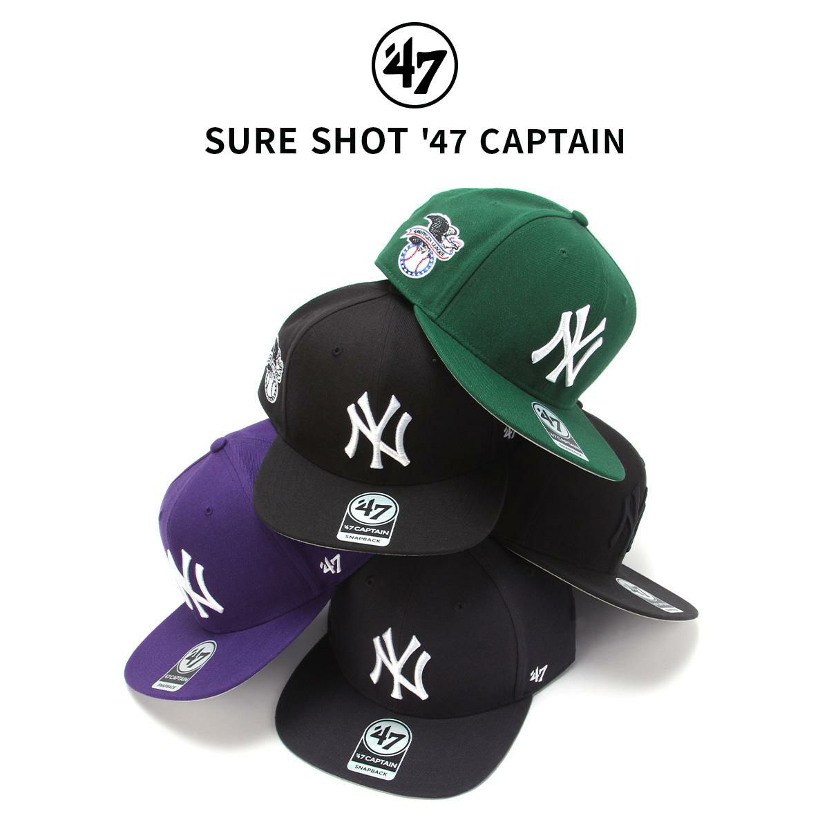 フォーティーセブン 47 CAPTAIN 帽子 47 sure-shot-cpt-y