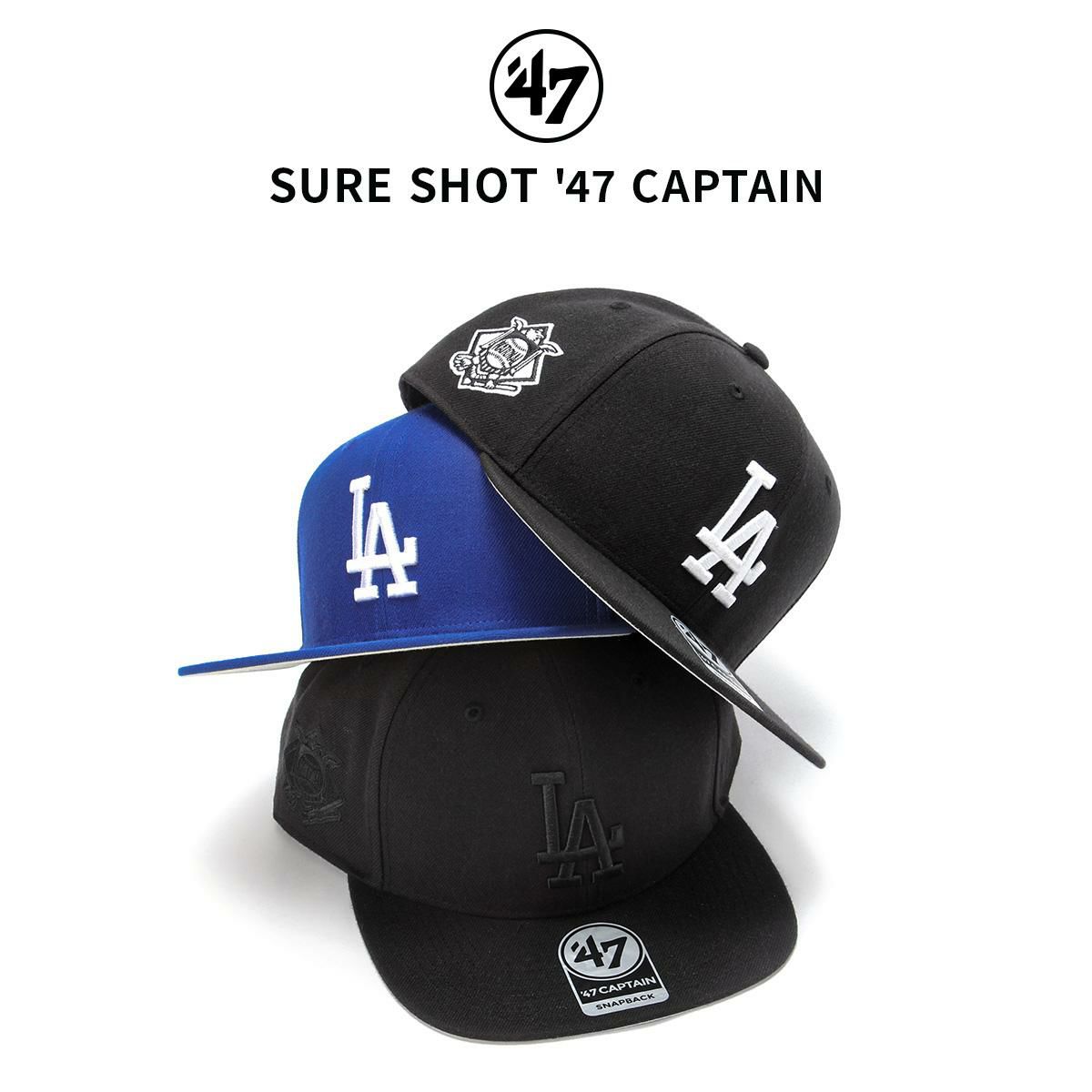 フォーティーセブン '47 キャプテン シュアショット 帽子 '47 '47 キャプテン シュアショット ブラック×ブラックd：14751130