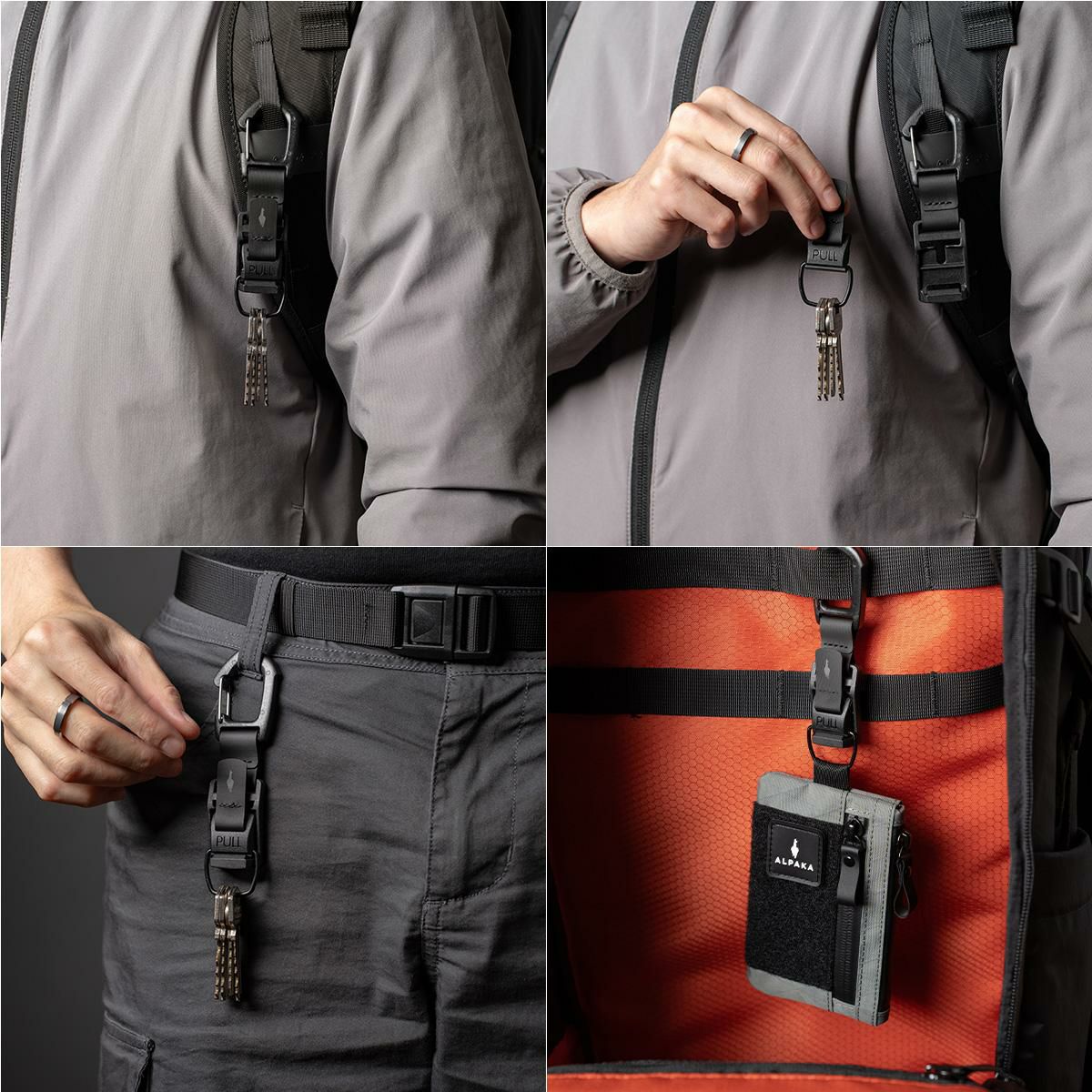 アルパカ ハブ-カラビナ キーケース キーホルダー ALPAKA hub-carabiner 4161