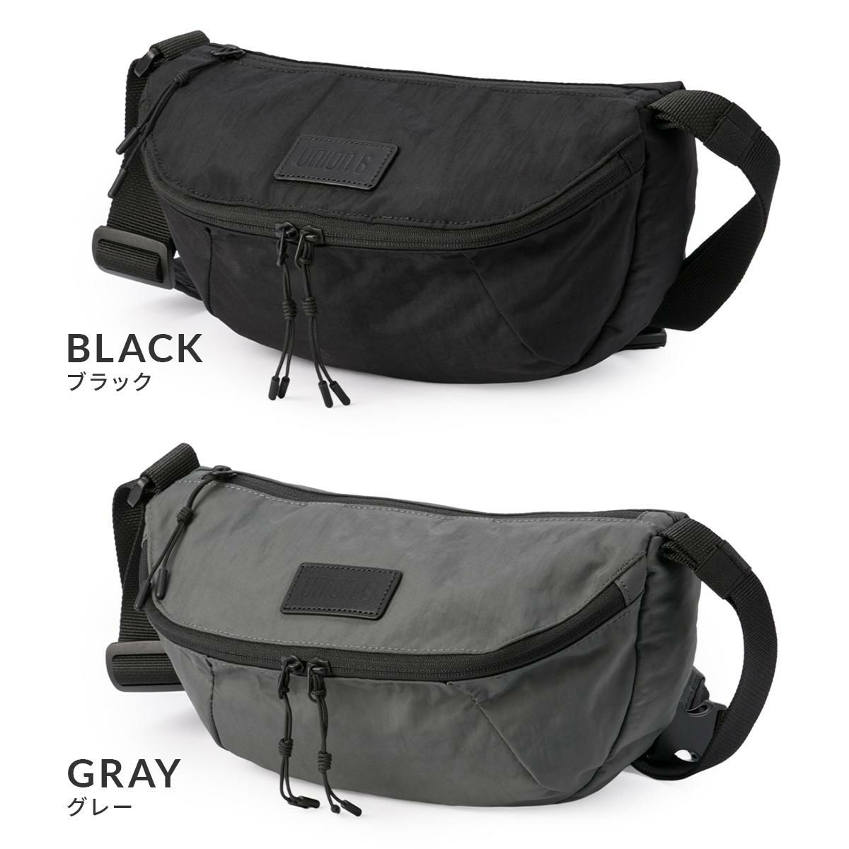 ユニオンシックス ボディバッグ UNION.6 WRINKLED NYLON uacb15j