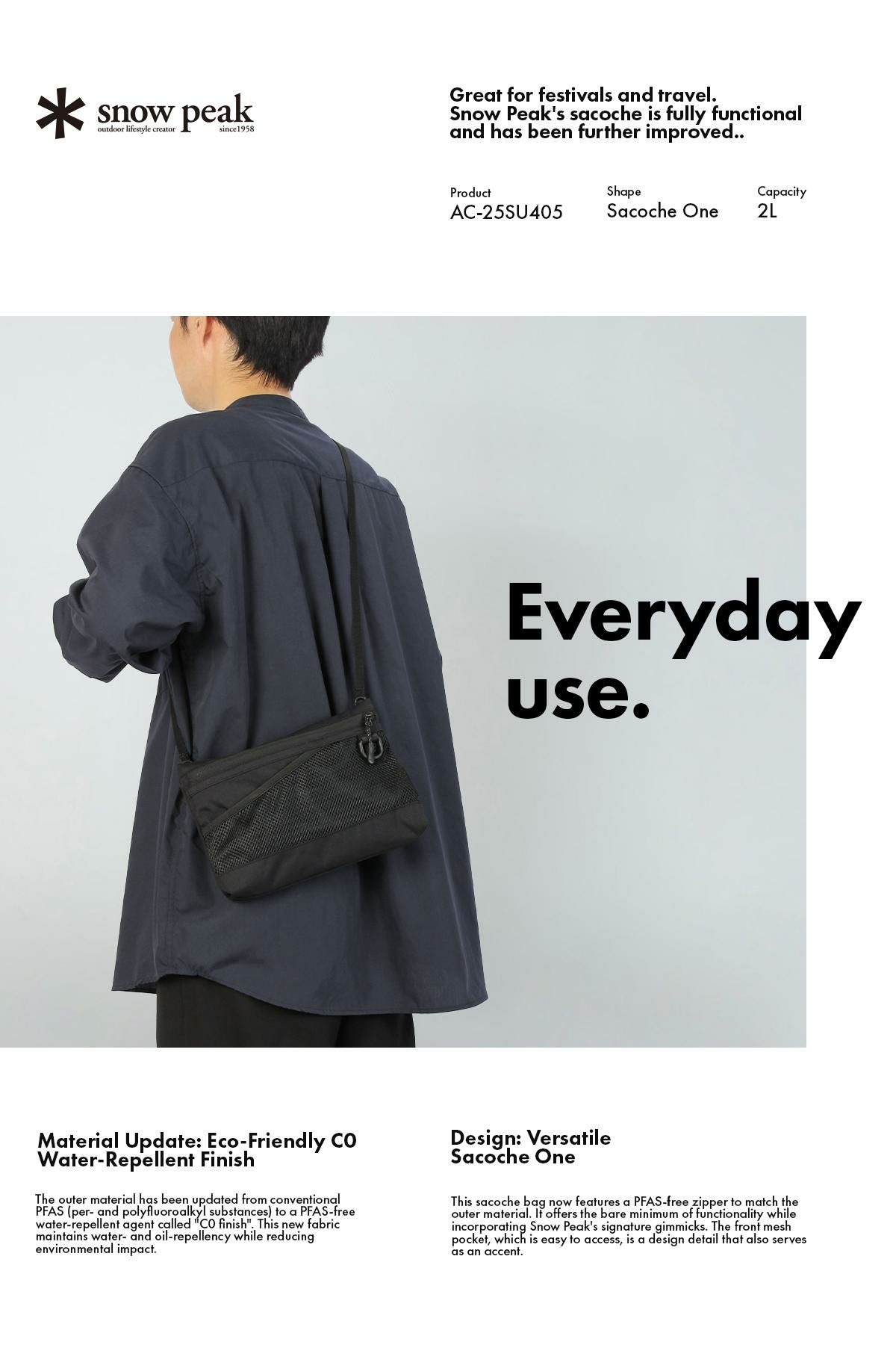 新商品/スノーピーク/スノーピーク/エブリデイユース/Everyday Use/Sacoche/サコッシュ/2L【ac-25su405】