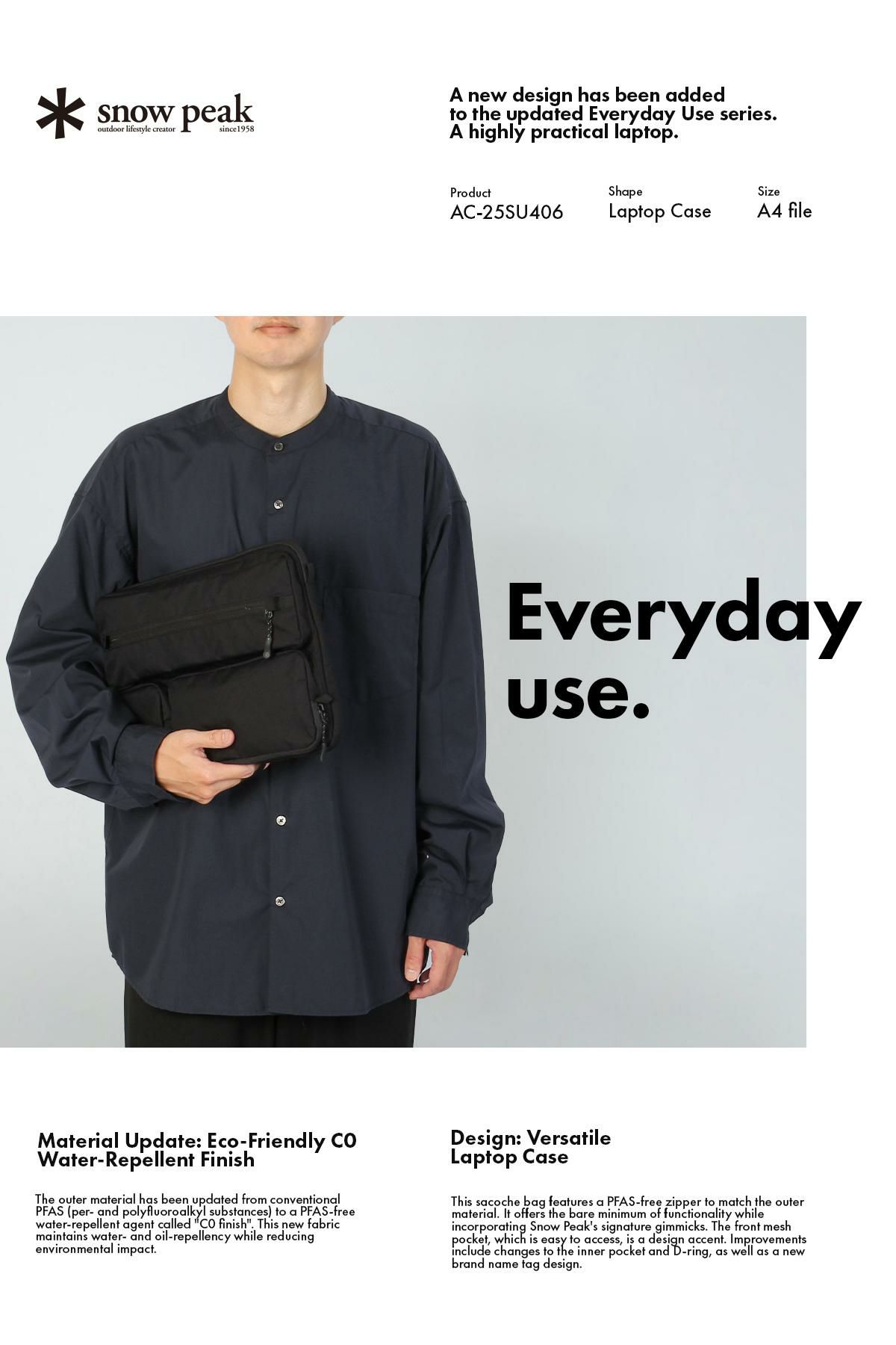 新商品/スノーピーク/スノーピーク/エブリデイユース/Everyday Use/Laptop Case/PCバッグ/A4【ac-25su406】
